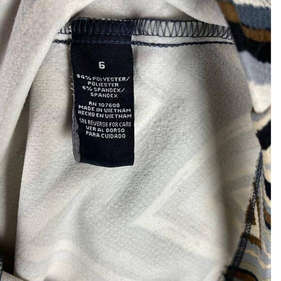 Madison Leigh Chevron Sheath Dress Size 6 Polyester Spandex Gray - Picture 4 of 8